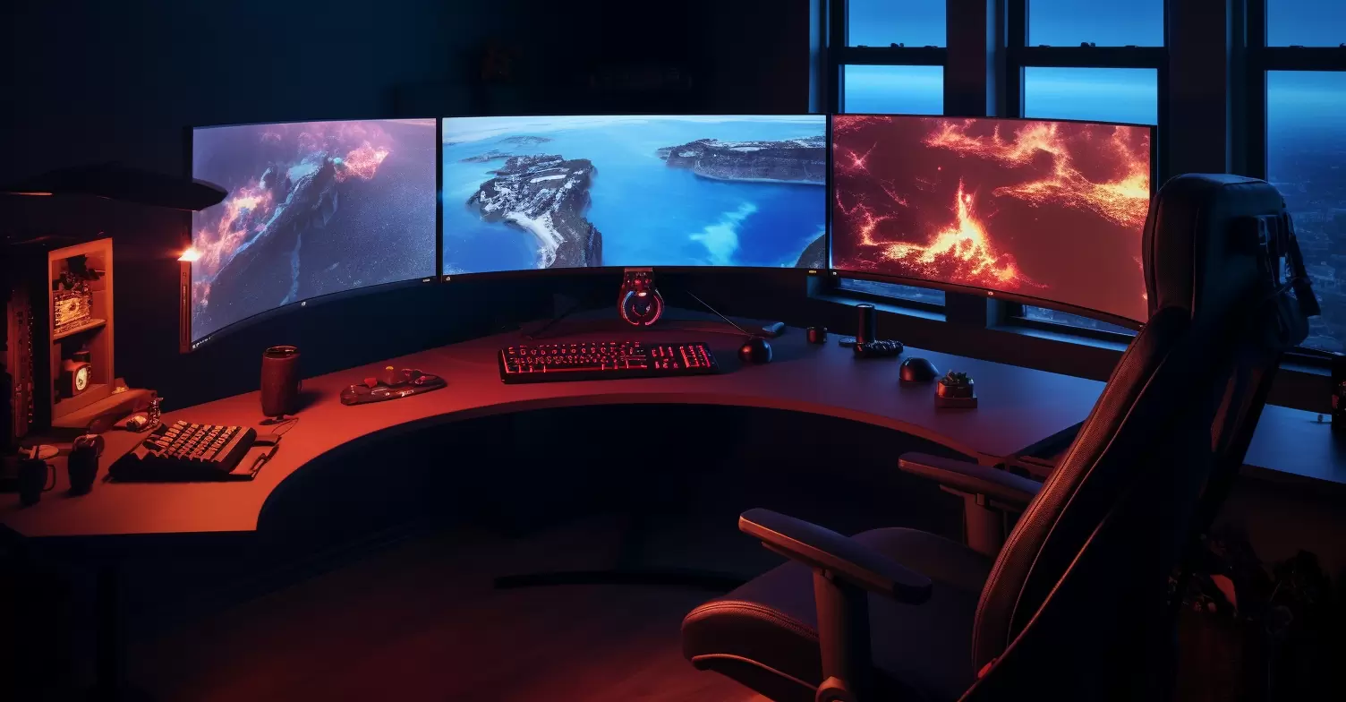 Curved Monitor in a Gaming Setup