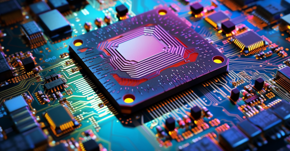 A close-up of a computer CPU with thermal paste applied.