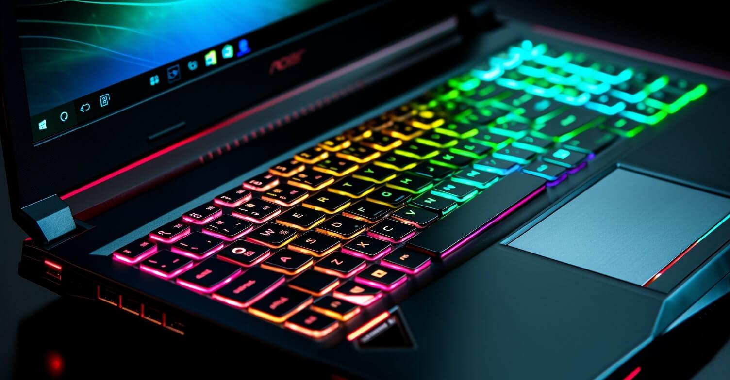 Acer Laptop with Colorful Keyboard Backlighting